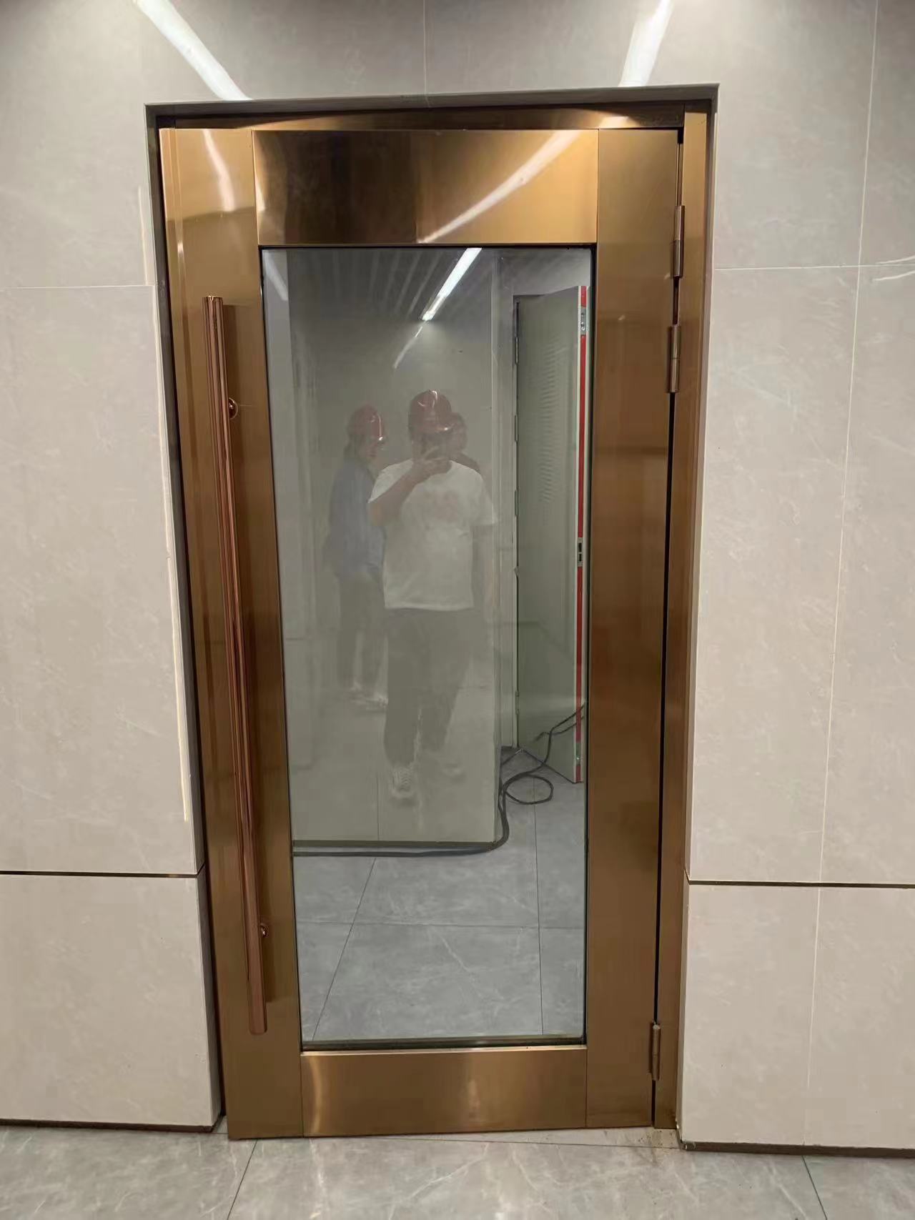玫瑰金玻璃防火門圖片 玫瑰金玻璃防火門圖片